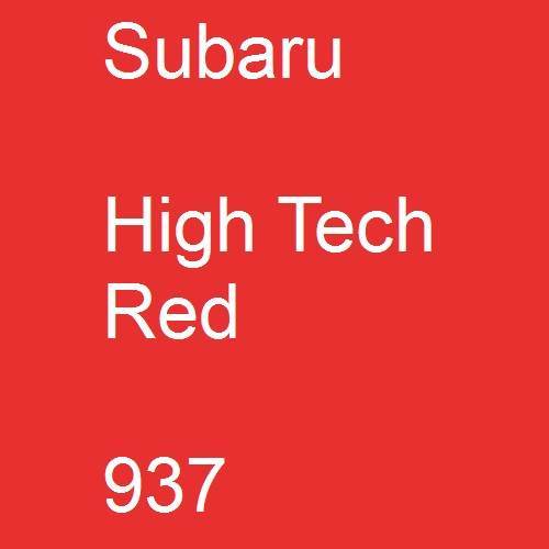 Subaru, High Tech Red, 937.